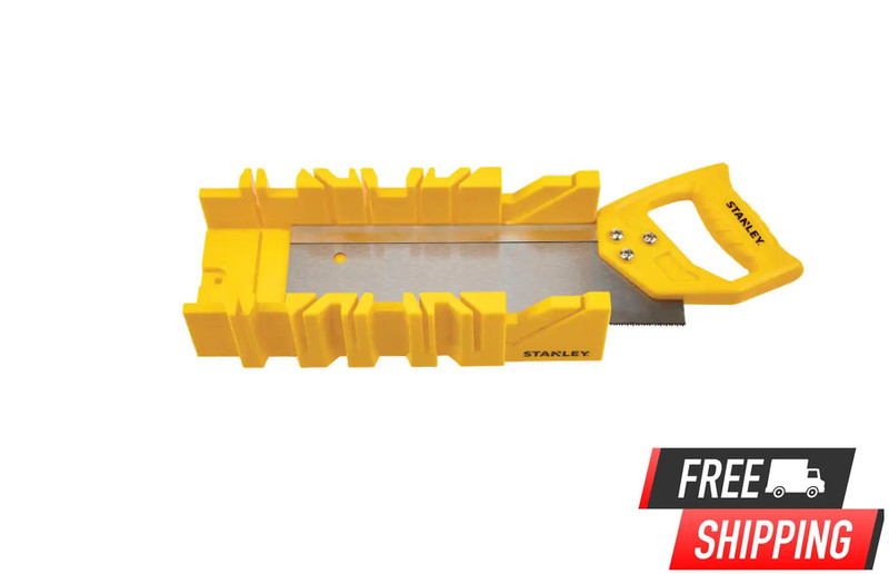 Stanley Miter Box with Saw Included / Durable Construction /