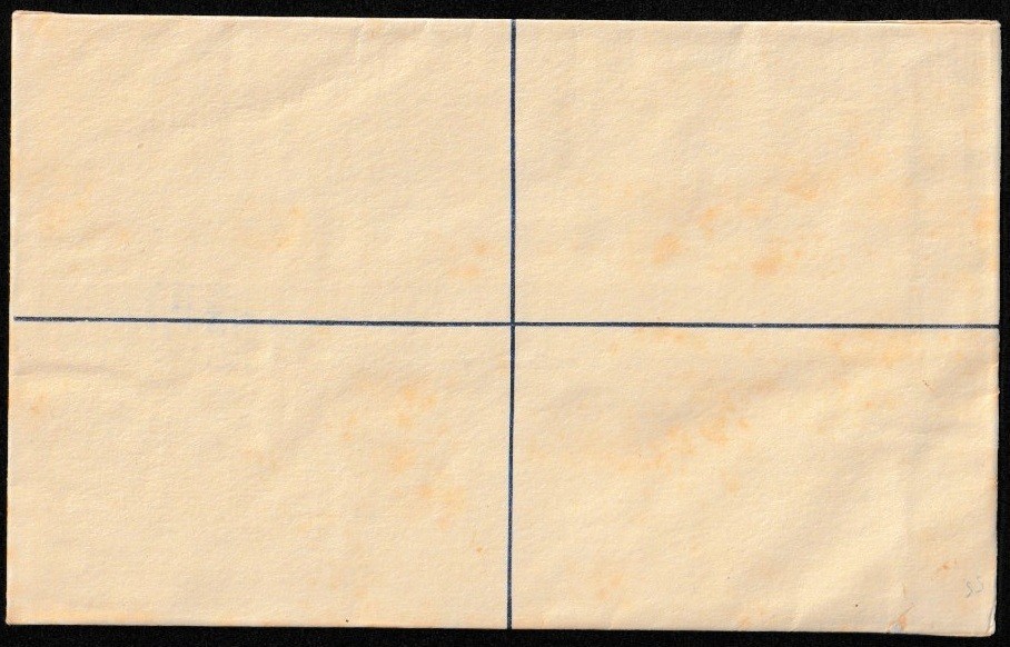 Leeward Islands KGVI two pence blue Specimen registered envelope