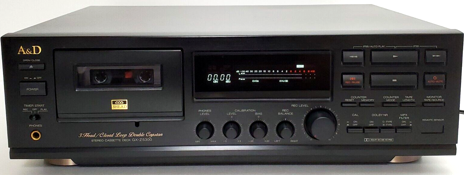 A&D AKAI Diatone GX-Z5300 3-Head Stereo Cassette Deck
