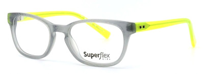 SUPERFLEX Kids SFK-137 C3 Textured Gray Oval Eyeglasses Frames 45-17-125