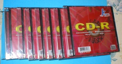 K HYPERMEDIA CD-R 80 MIN / 700 MB / 48 X RECORDABLE DISC LOT OF 8 SOLD AS IS