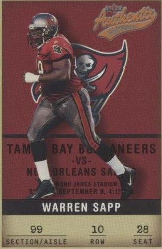 2002 Fleer Authentix Warren Sapp #10