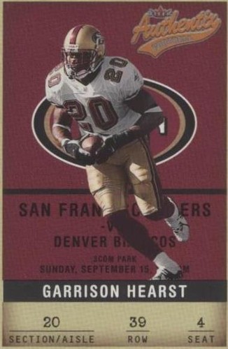 2002 Fleer Authentix Garrison Hearst #39