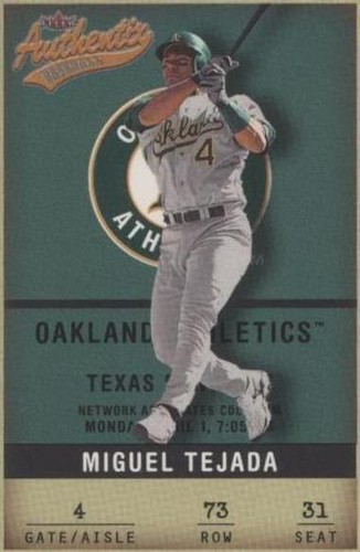 2002 Fleer Authentix - Miguel Tejada #73