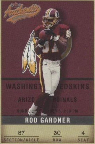 2002 Fleer Authentix Rod Gardner #30
