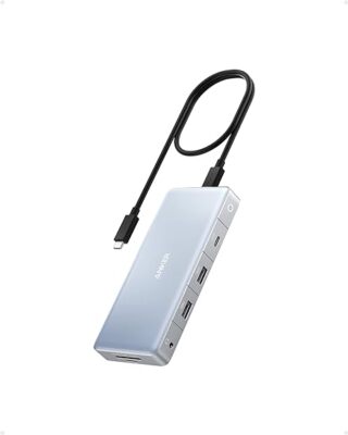 Anker 575 USB-C Hub 12-in-1 Dual HDMI DP Triple Display Docking A83A0 - Gray