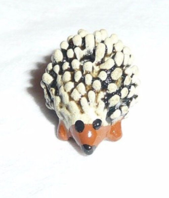 Adorable Little Hedgehog Metal Sew Down Button - 5/8'' x 1/2'' Hedgehog Button