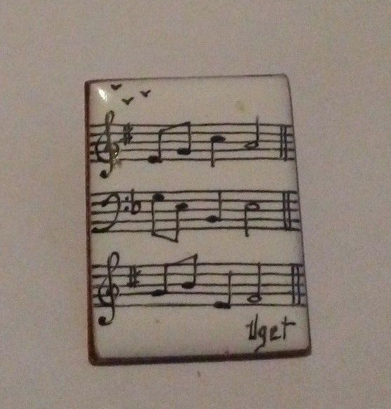 Musical Music Notes Sheet Lapel Pin