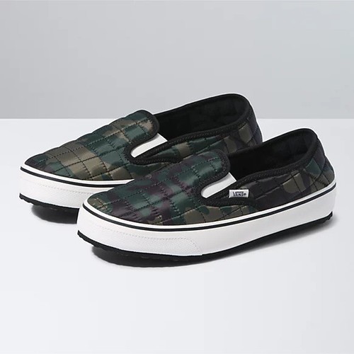 VANS Slip-Er 2 Мужские/Женские Camo Черный Зеленый Белый Коричневый VN0A4UWO8KC