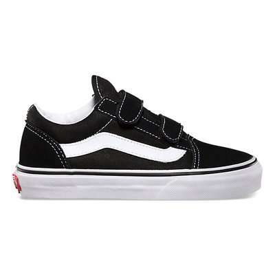 VANS KIDS OLD SKOOL V Black White Canvas Suede FAST SHIPPING eBay