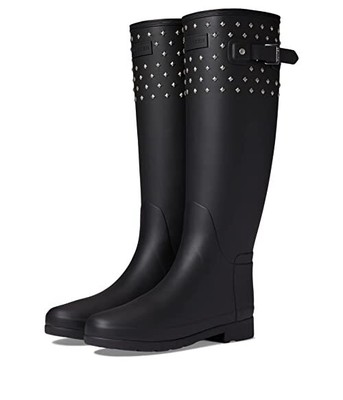 

Ботинки Hunter Refined Tall с манжетами на заклепках - женщины