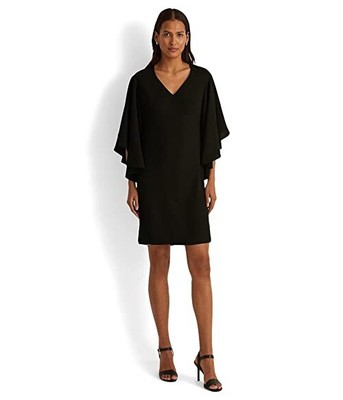 

LAUREN Коктейльное платье с рюшами и рукавами Ralph Lauren