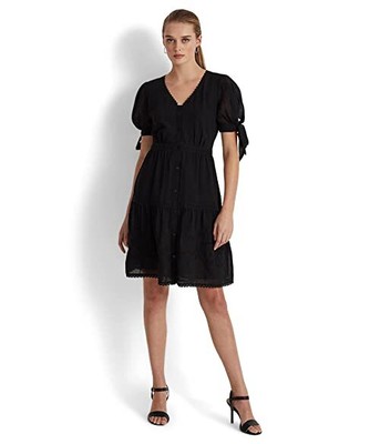 

Платье миди с пышными рукавами LAUREN Ralph Lauren Georgette