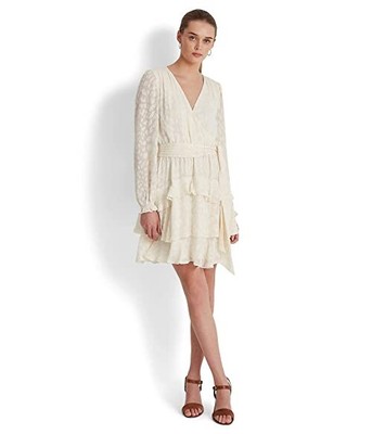 

LAUREN Ralph Lauren Ocelot Платье из жатого жаккарда с поясом и поясом