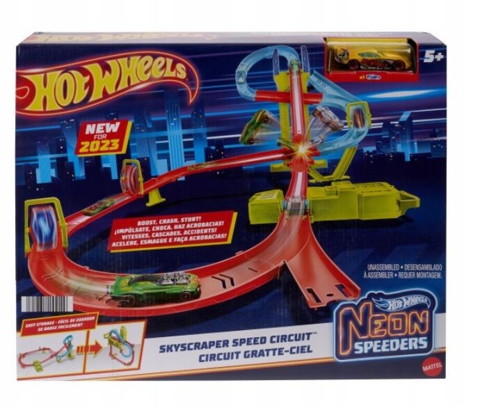 105 未開封 HOTWHEELS INTL CIRCUIT SHANGHAI HOT WHEELS Skyscraper Speed Circuit TRACK SET with a car