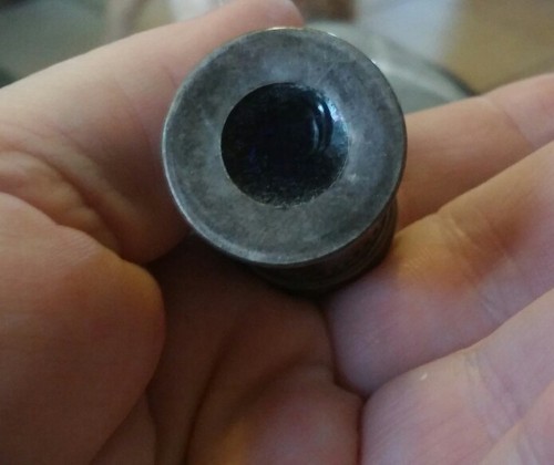 Antique Sterling Silver Salt Pepper Shakers Lion Anchor K Cobalt Blue Hallmarks