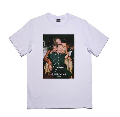 

Белая футболка с принтом GAVROCHE PARIS Дизайнер Versace, Multicoloured