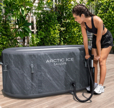 Chiller Ice Bath Cold Plunge Tub Water Inflatable Hand Pump Refreshes Body New