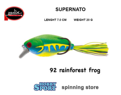 MOLIX SUPERNATO CRANK BAIT IBRIDO COL. 92 RAINFOREST FROG  SPINNING BLACK BASS