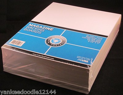 100 New CSP Magazine 8 3/4x11 1/8 Poly Bags+100 Backer Boards 8 1/2 x 11''