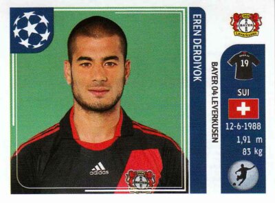 Panini Sticker Champions League 2011/2012 Nr. 326 Eren Derdiyok Bayer Leverkusen
