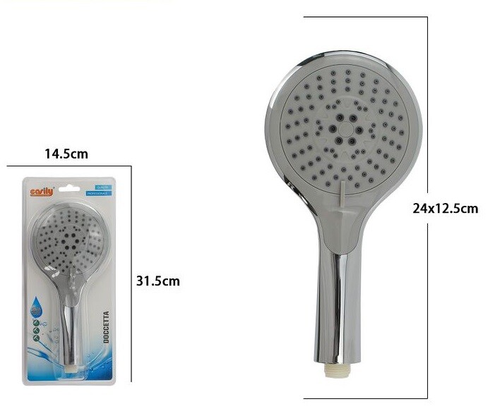 Bagno Doccetta Doccino Soffione Doccia Cornetta Rotondo Moderno 69345 dfh
