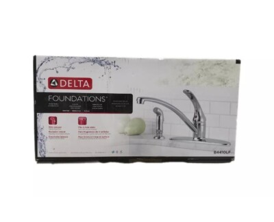 DELTA B4410LF FOUNDATIONS KITCHEN FAUCET WITH SIDE SPRAYER CHROME FINISH 