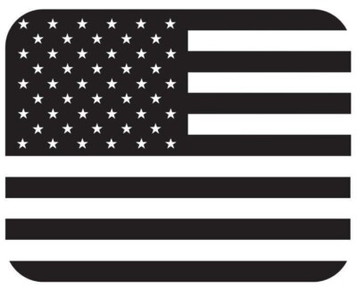 2015-2024 For Ford F150 Black Back Middle Window American Flag Decal Sticker