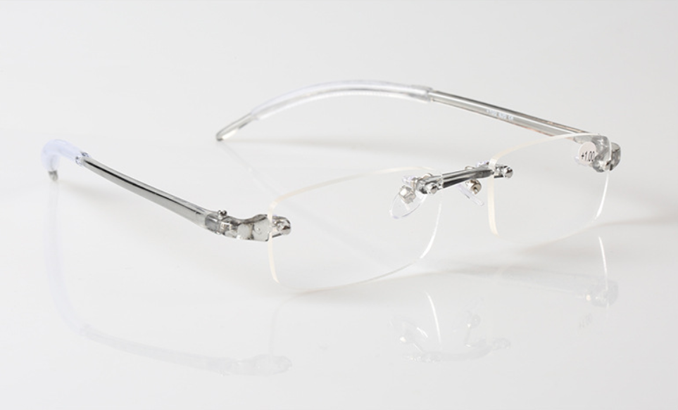 3 PACK TR90 Reading Glasses Elastic Rimless Flexible Eyeglasses 0.5- 4.0 Readers