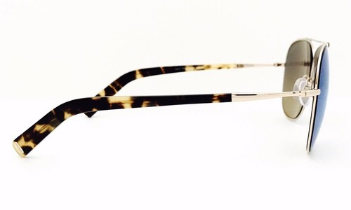 Pre-owned Tom Ford Sunglasses April Tf 393 28x Rose Gold 61•10•145 With Original Case In Blue Mirrored