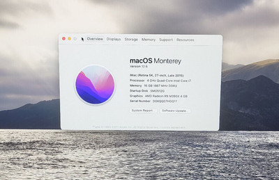 Apple iMac 27" Late 2015 1TB Total, i7 6th Gen. 4GHz, 16GB, Radeon R9395X 4GB