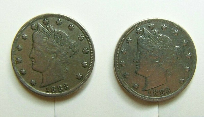 Grab Bag Lot 1883 LIBERTY HEAD NICKEL COIN CUFFLINK SET
