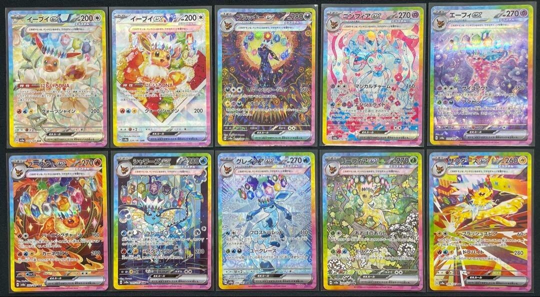 ブイズ　SARセット Pokemon Card Eevee Evolution SAR 10 card set sv8a Terastal