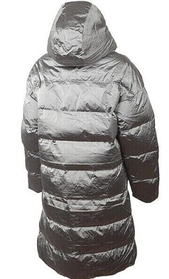 Pre-owned Nike Long Puffer Parka Therma Fit Synthetic Fill Jacket Dq6878 014 Silver Xs/m