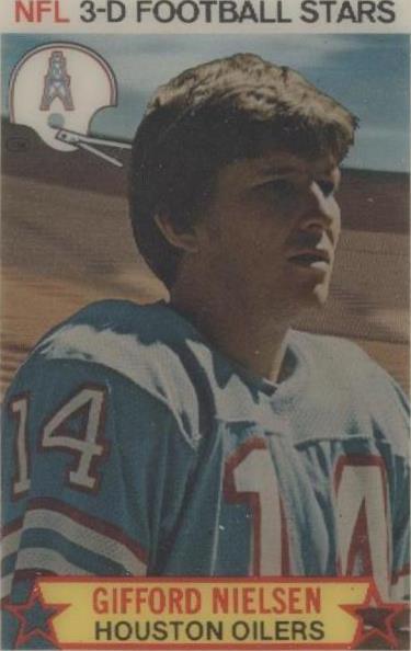 1980 Stop 'n Go NFL 3-D Football Stars Gifford Nielsen #17