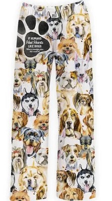BRIEF INSANITY Pants If Humans Had Hearts Like Dogs Lounge Pants - NWT