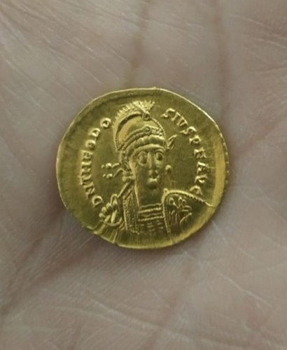 Byzantine gold coin