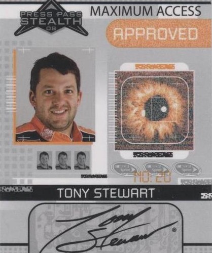 2008 Press Pass Stealth - Tony Stewart #MA 24