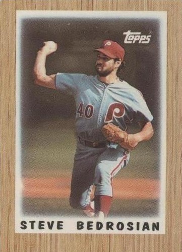 1987 Topps League Leaders Minis - Steve Bedrosian #27