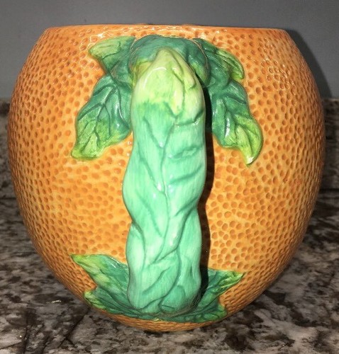 Summer Stock Majolica Orange Shaped 72 OZ Pitcher