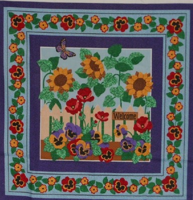 New Flower Garden Pillow Panel