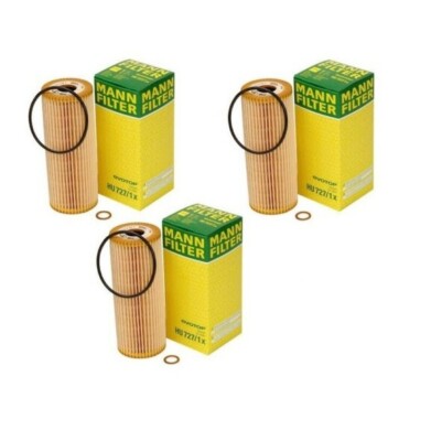 New For Mercedes W124 W129 W140 W203 Set of 3 Oil Filter Kits OEM HU727/1x