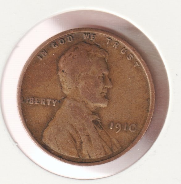 116 Year Old Collectible 1910 US Lincoln Wheat Penny Cent Collection Coin USA