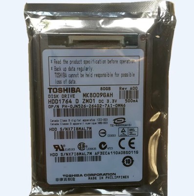 New Toshiba 80GB MK8009GAH 1.8'' CE hard drive for notebook/ IPOD/ Video Camera
