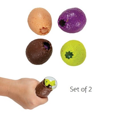 Set Mit 2 Drück Dinosaurier Eier Squishy Wasser Gefüllt Stress Relief