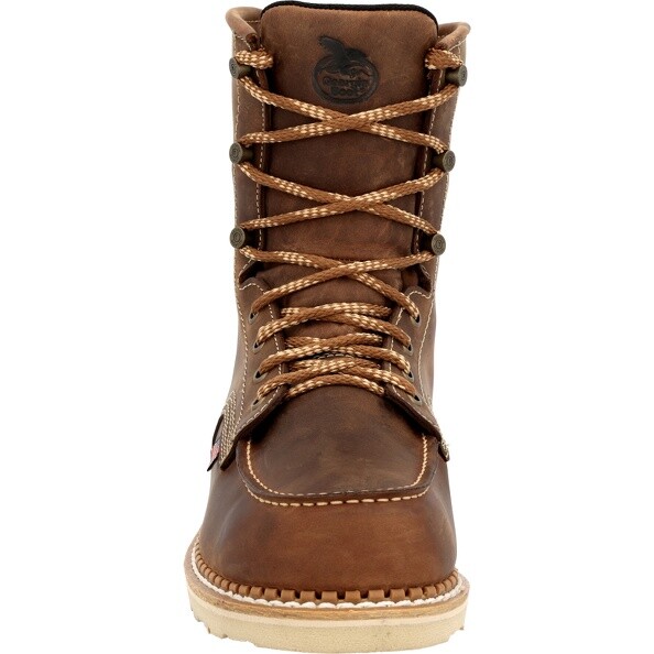 Pre-owned Georgia Boot Wedge Waterproof Made In Usa Work Boot Gb00532 In Brown