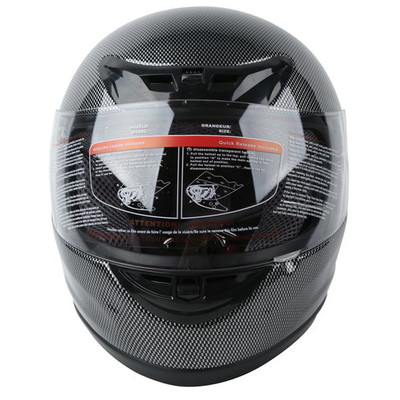 New Adult Carbon Fiber Flip Up Full Face Motorcycle Helmet Street Bike S~XL
