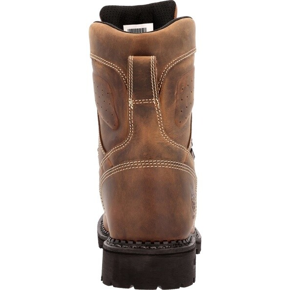 Pre-owned Georgia Boot Men's Made In Usa Logger Waterproof Work Boot Gb00538 In Brown