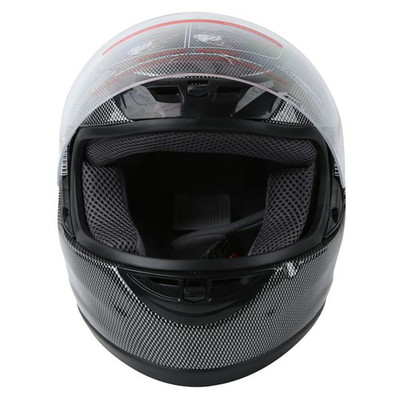 New Adult Carbon Fiber Flip Up Full Face Motorcycle Helmet Street Bike S~XL
