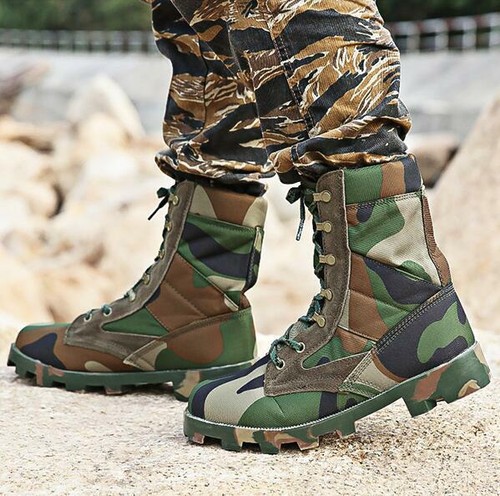 Herrenschuhe Armeestiefel Tarnung Trekking Schnürer Wanderstiefel Outdoor Neu D